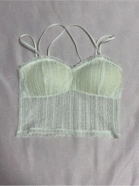 Delicate Lace Bustier Camisole in Cream